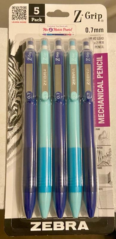 Zebra Pen Z Grip Mechanical Pencils Pack Of 24 Medium Point 0.7 mm