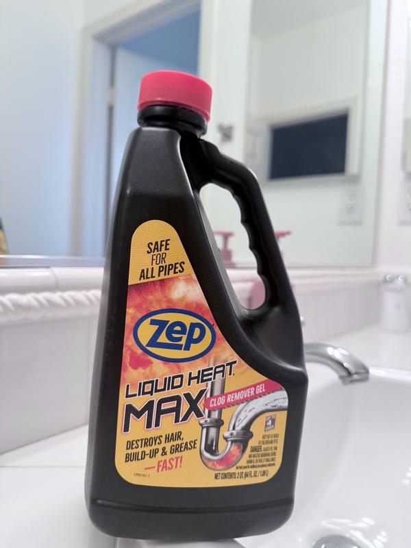 Zep Liquid Heat Max Clog Remover Gel 4 -Pack 128 Fluid ounce(s) Drain ...