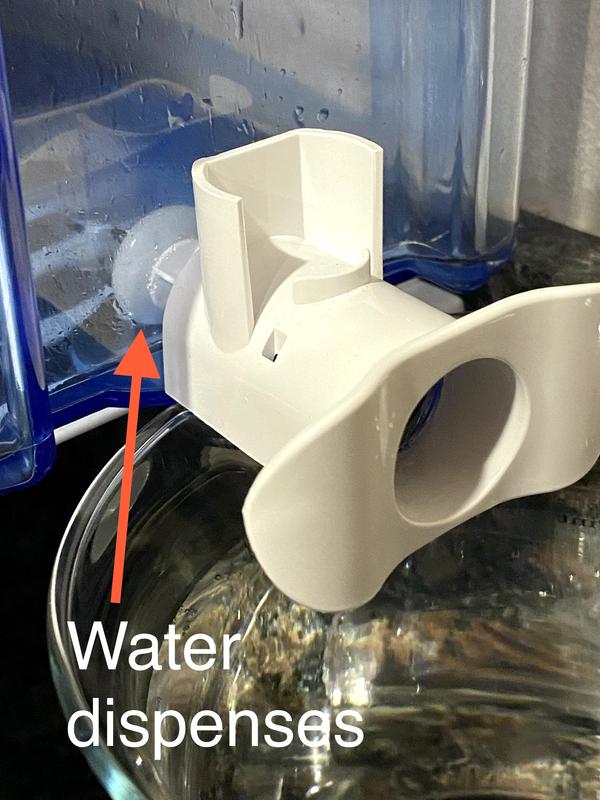 Valve is stuck in the open position dispensing water all over the counter and floor!