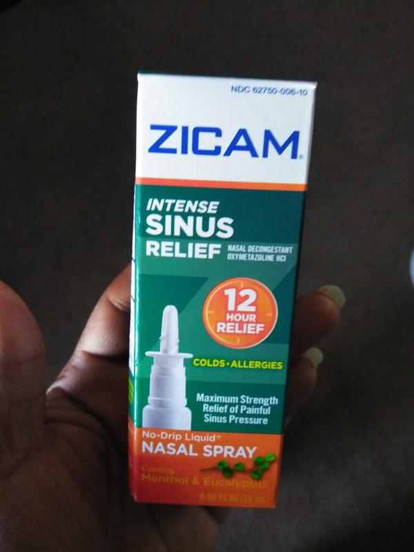Intense Sinus Relief No-Drip Liquid Nasal Spray With Cooling Menthol &  Eucalyptus, 0.5 Ounce (Pack Of 1)