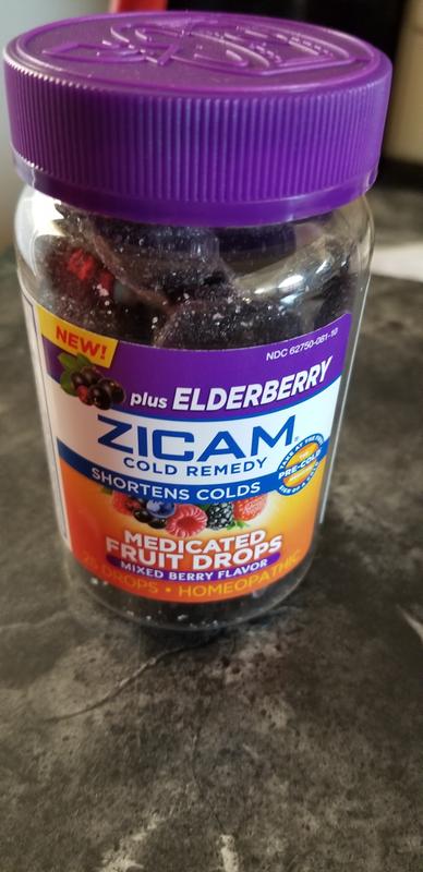 Zicam Cold Remedy Medicated Fruit Drops Mixed Berry Plus