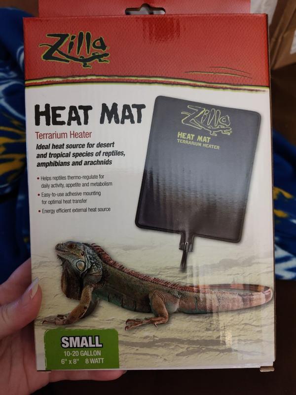 Zilla Terrarium Heat Mat for Reptiles, Black, Large, 50-60 Gallon, 24 Watt