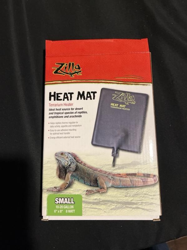 Zilla Terrarium Heat Mat for Reptiles, Black, Large, 50-60 Gallon, 24 Watt