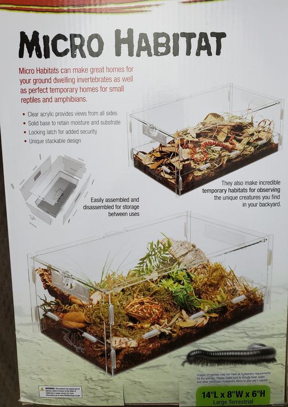 Zilla Micro Habitat Terrariums with Locking Latch Terrestrial