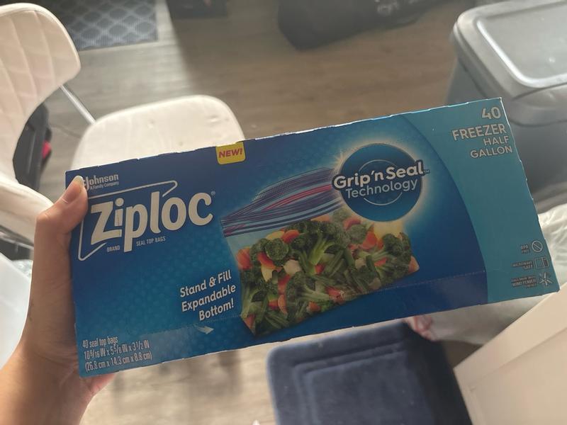 Ziploc® Freezer Half Gallon Bags Grip 'n Seal Technology Ziploc