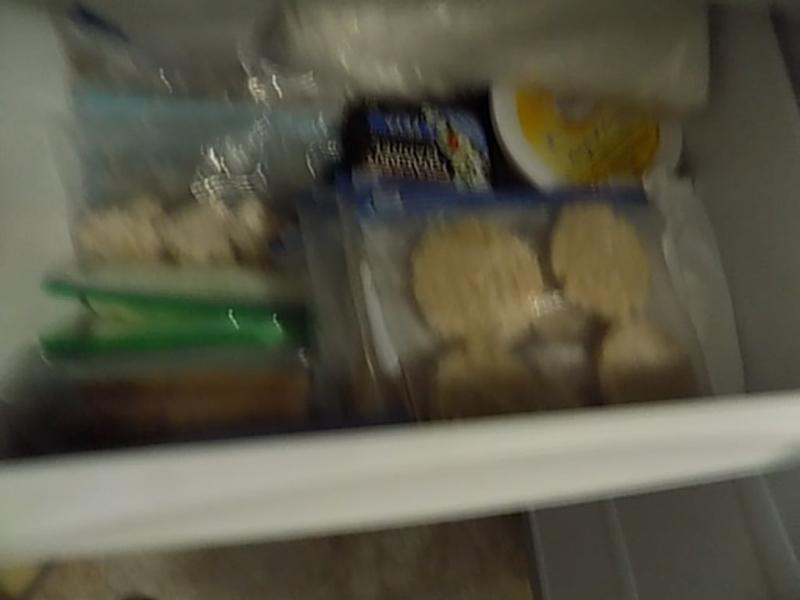 Top large drawer, oatmeal/yogurt bars/bread/etc. This drawer has a fair turnover.