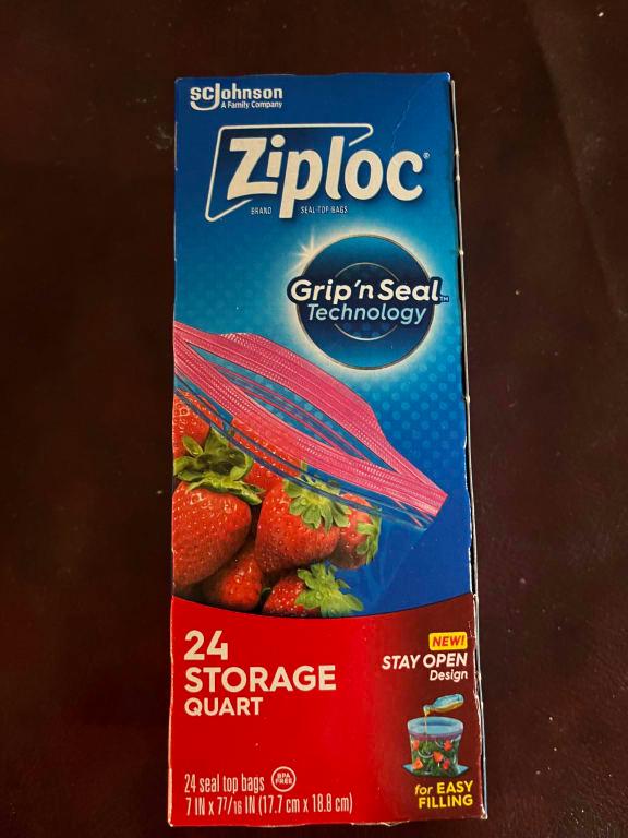 52 CT Bags Ziploc Gallon Grip 'n Seal Smart Zip Lock Double Zipper Food  Storage