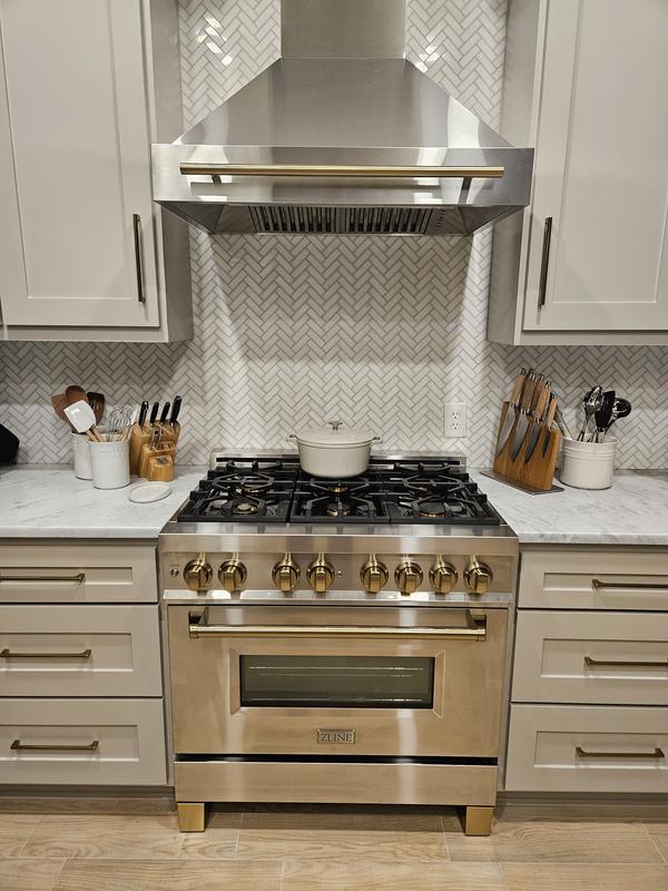 ZLINE Kitchen and Bath Autograph Edition 36 in. 6 Burner Dual Fuel