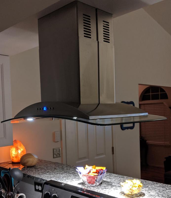 Zline Island Mount Range Hood In Stainless Steel Glass Gl5i