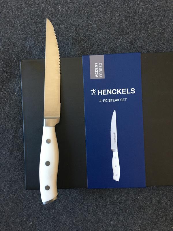 Henckels Forged Accent 4-Piece Steak Knife Set White Polymer - BHQ