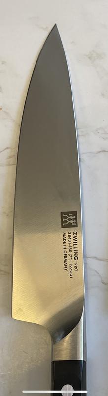 Close up of 7 inch Chef Knife - Slim