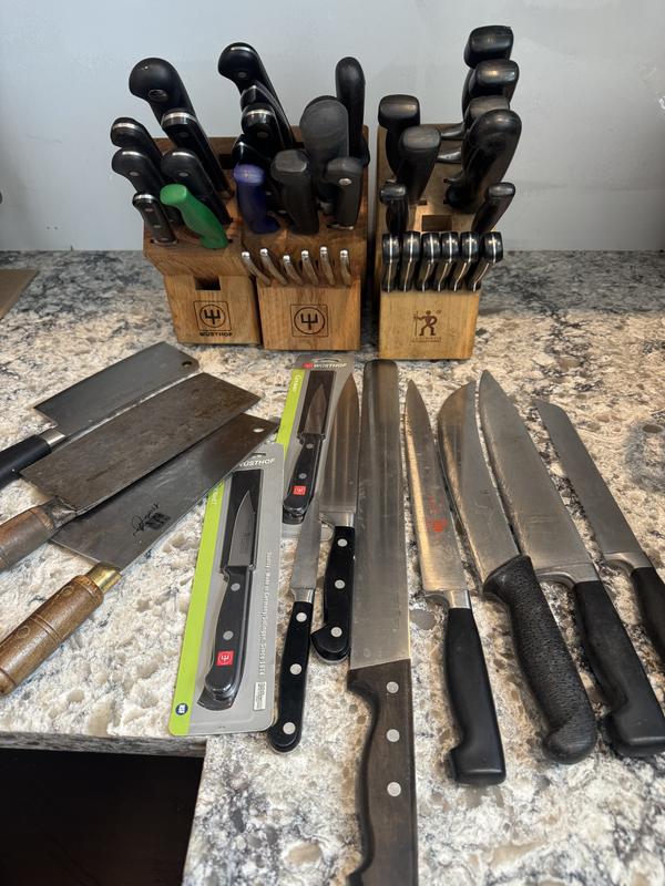 Henckels in foreground and to right.