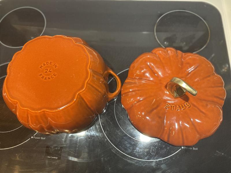 Staub 3.5 Qt. Pumpkin Dutch Oven w/ Brass Knob | Burnt Orange