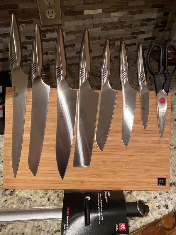 ZWILLING® TWIN Fin II 10Piece Knife Set with Bamboo Easel in Silver