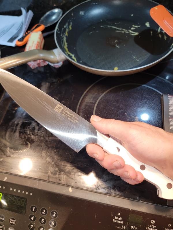 White handle