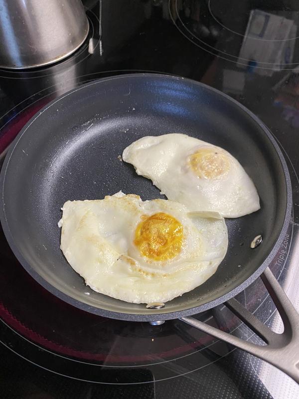 Eggs over easy