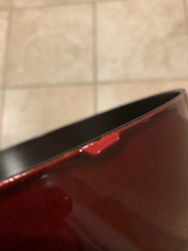 Cherry Red enamel on Grenadine oven