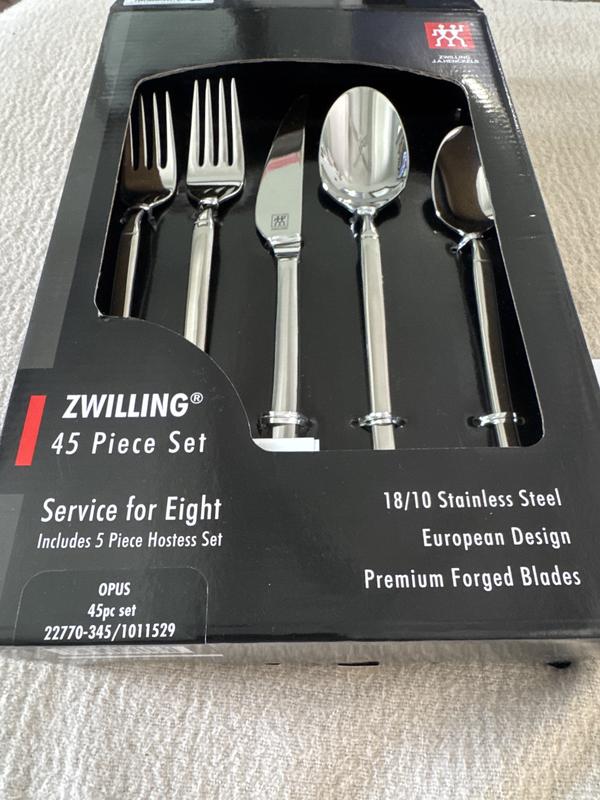 ZWILLING Opus 18/10 Stainless Steel 45 Pc. Flatware Set, Service