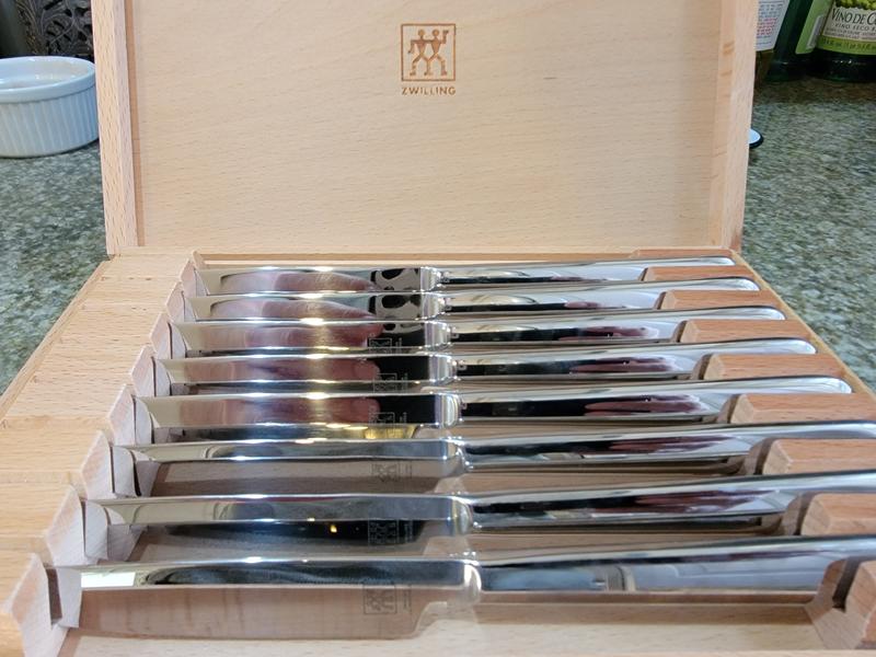 Stainless steel steak knives