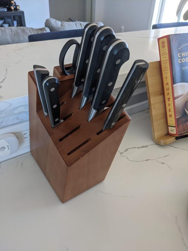 ZWILLING Pro Holm Oak 10-pc Knife Block Set - White Block