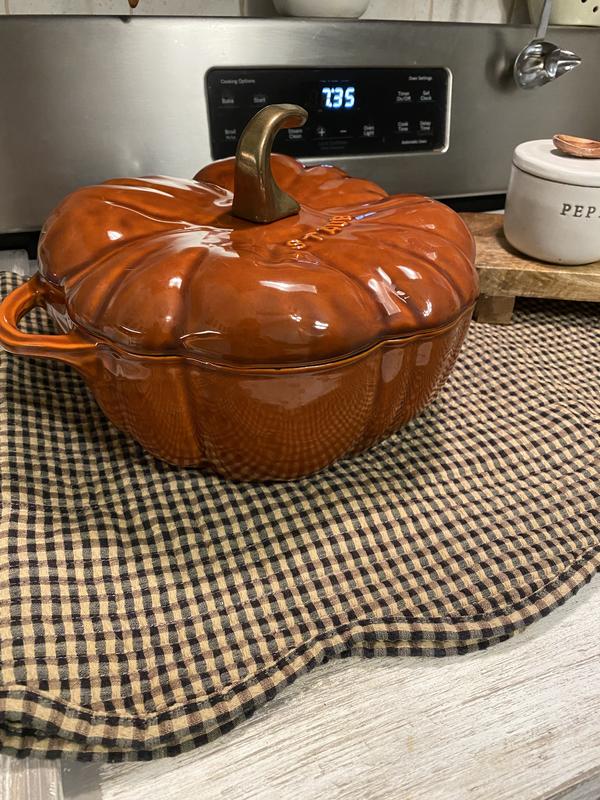 ORANGE ! NEW FALL COLOR 2022 Cast Iron PUMPKIN sale DUTCH OVEN