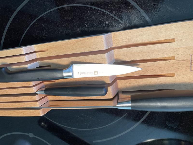 Vintage Pampered Chef Forged Carving Knife & Fork Set With 