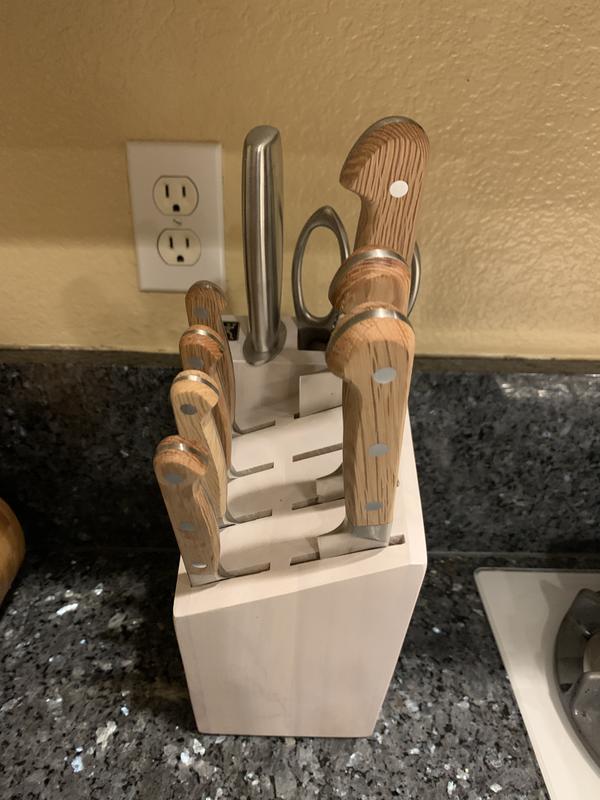 10-Piece Set with White Knife Block