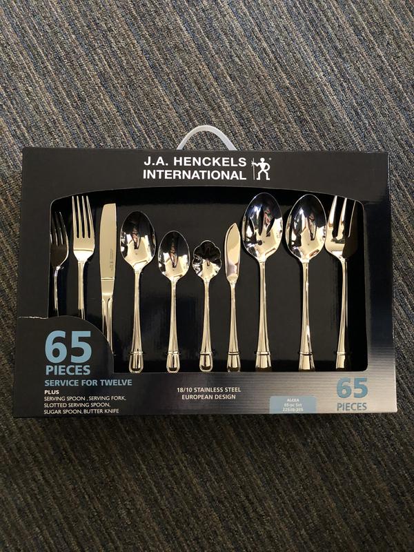 J.A. Henckels International Alcea 65-Piece Flatware Set, Silver