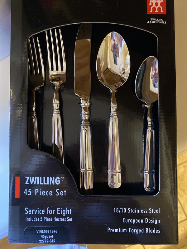 Zwilling J.A. Henckels Twin Flatware Set, Stainless Steel - 45 count