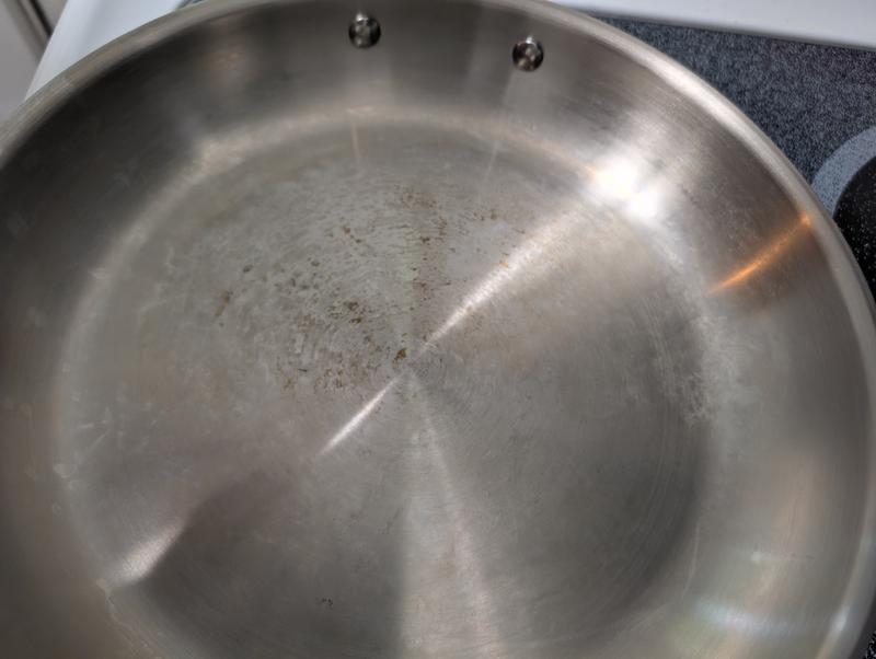 Customer photo for "First time user for a stainless steel fry pan"