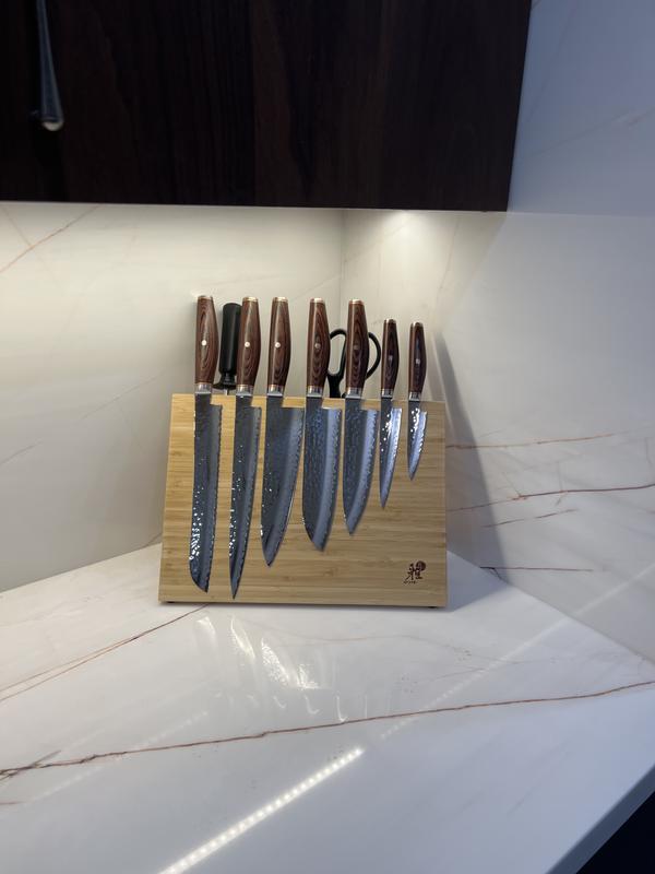 Miyabi Black Magnetic Easel Knife Block, Set of 8