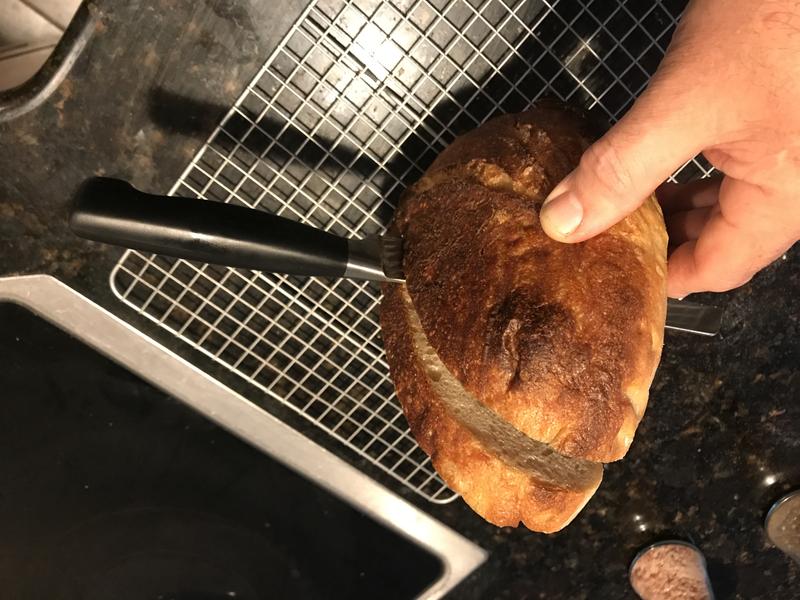 Hold loaf upright to make it easy to slice.