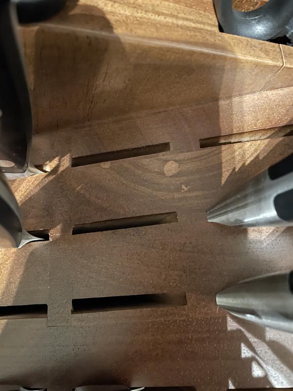 Drops on block stain