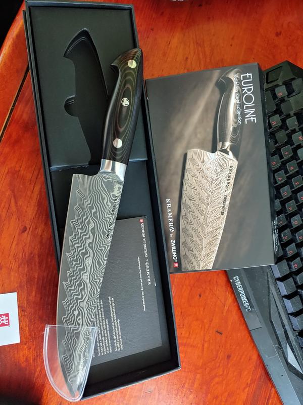 ZWILLING Kramer - EUROLINE Stainless Damascus Collection 8 Narrow Chef's  Knife — Las Cosas Kitchen Shoppe