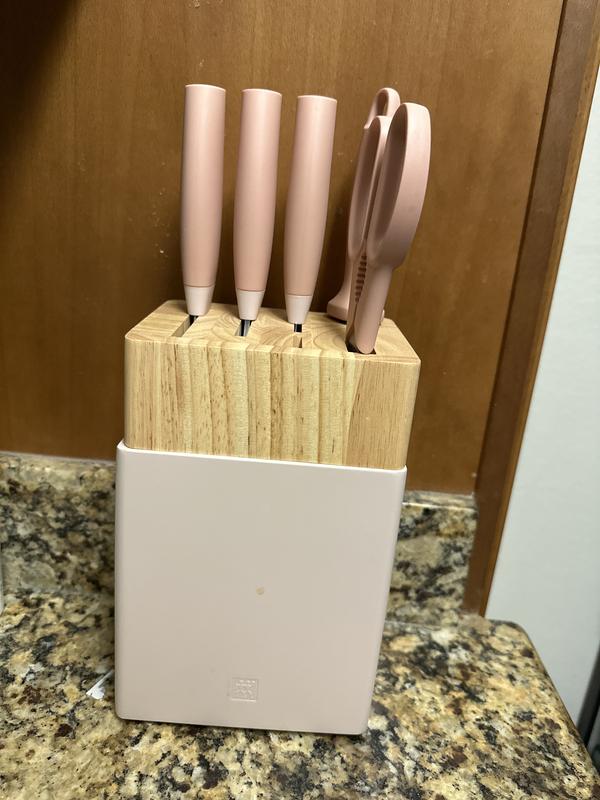 ZWILLING Now Stainless Wood Knife Block Combo - Set of 7 (Pink