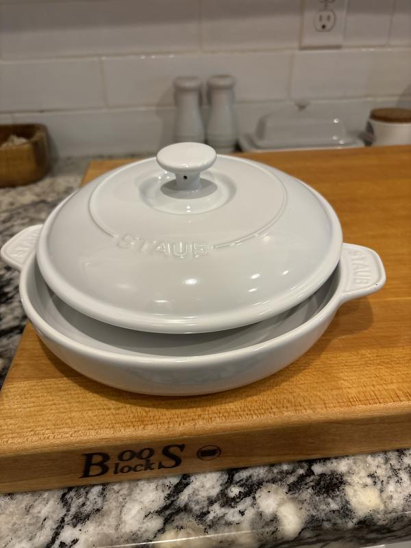 With Stainless Spreading Knife, Pottery top Brie Baker, Open Individual Baking Dish