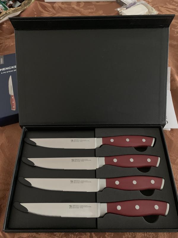 Henckels Forged Accent 4pc Steak Knife Set - Black