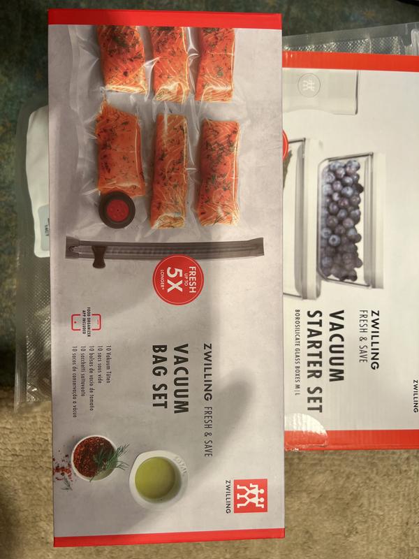 ZWILLING Fresh & Save Vacuum Sealer Machine Starter Set, Sous Vide