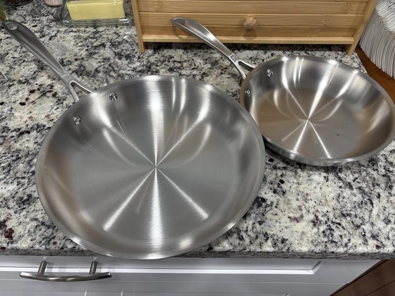 Customer photo for "Review of stainless steel fry pans, 8” and 10”"
