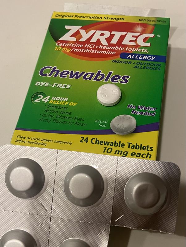 ZYRTEC® Dye-Free Chewable Allergy Medicine | ZYRTEC®